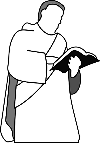 Disegno Di Cristiana Diacono Vettoriale - Deacon Clipart Black And White (350x500)