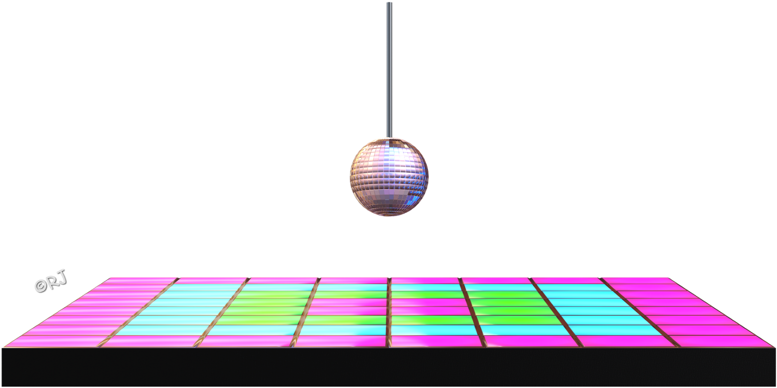 Disco Ball & Dance Floor - Transparent Dance Floor Png (1600x850)