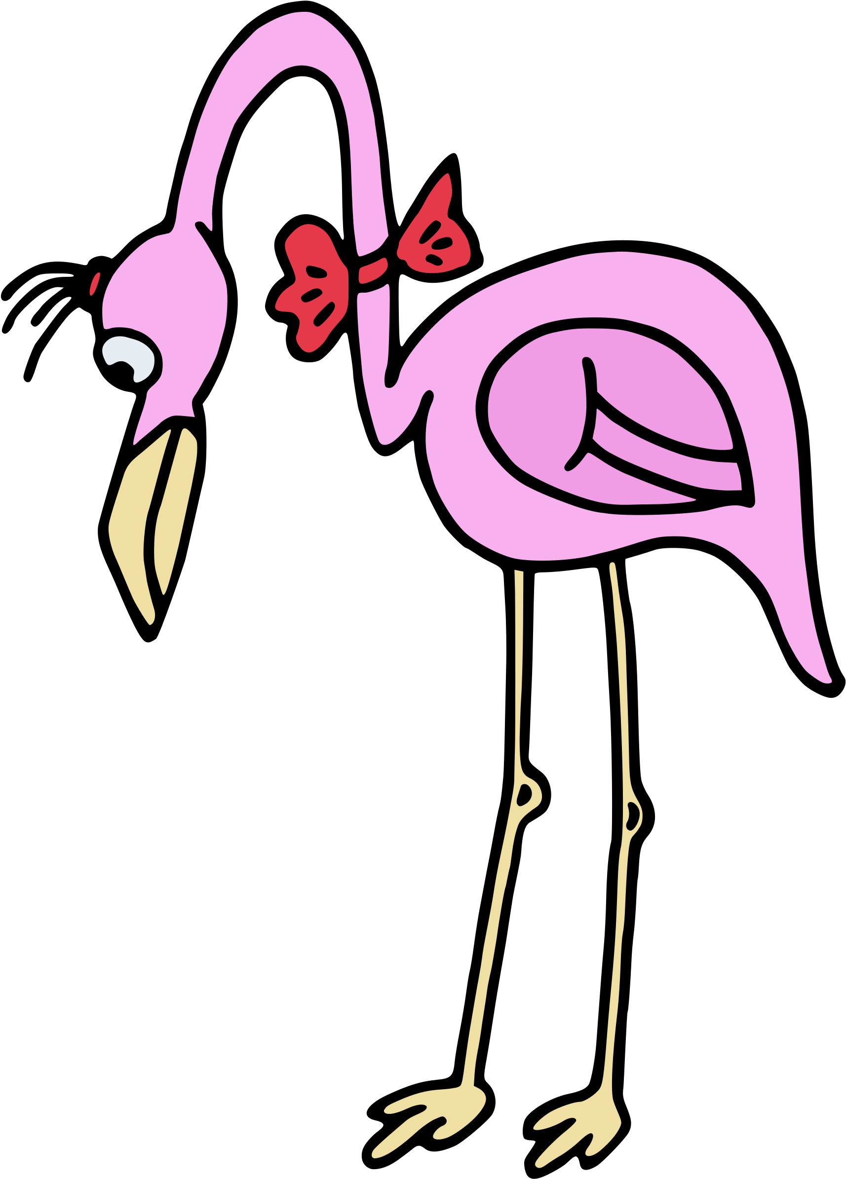 Big Image - Flamingo Long Shower Curtain (1719x2400)