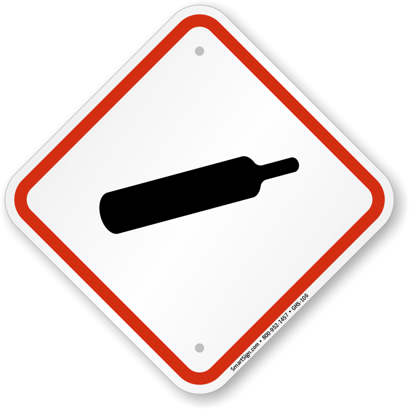 Global Harmonized System Gas Cylinder Hazard Pictogram - Carbon Dioxide (800x800)