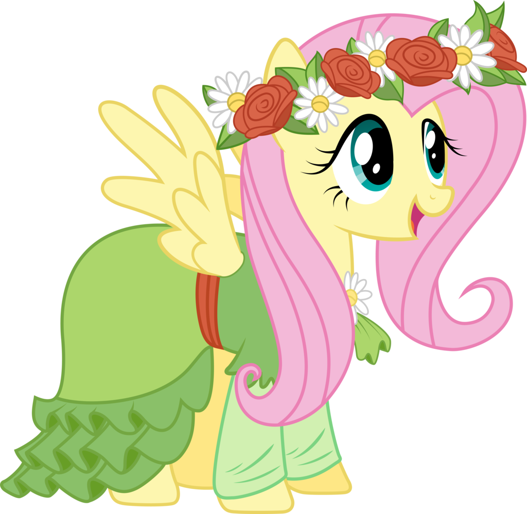 Fluttershy, Magical Mystery Cure, Safe, Simple Background, - Mlp Fluttershy Dress Up (1024x999)