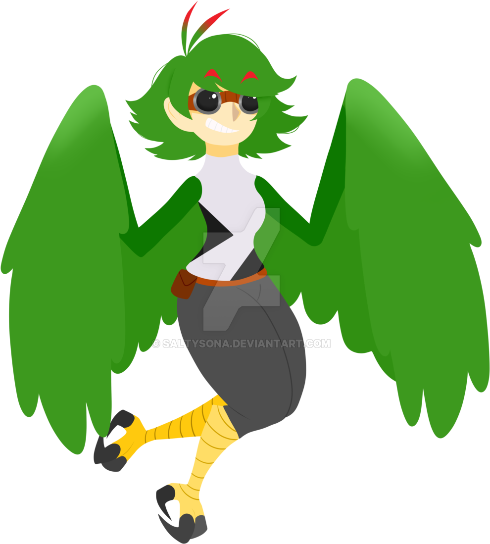 Celestialfoxes Amelia The Harpy - Cartoon (1024x1127)