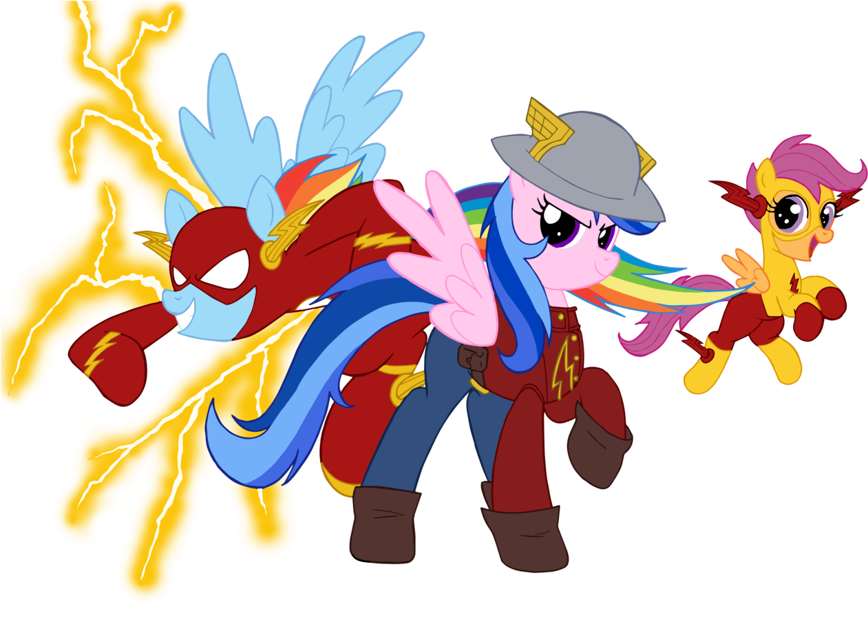 #1416974 - Artist - Edcom02, Artist - Jmkplover, Crossover, - Rainbow Dash And Kid Flash (1280x923)