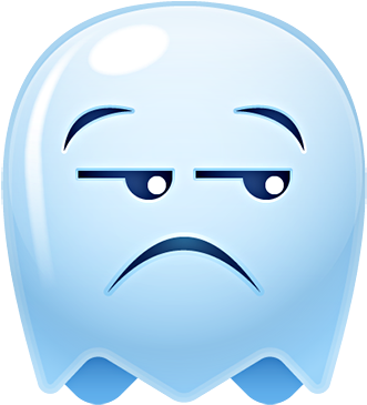 Ghost Emojis Free Messages Sticker-2 - Cartoon (408x408)