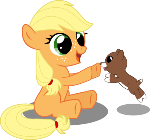 For The Anon Who Requested Apple Jack From My Little - My Little Pony Applejack Baby (500x467)