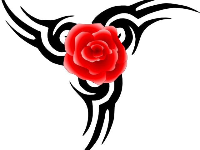 Rose Tattoo Clipart Bunga Ros - Tribal Tattoo (640x480)