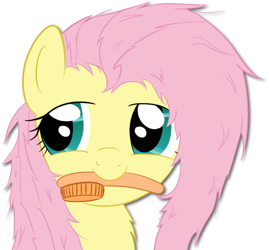 Img 2788582 1 Fluttershy Brushie By O Fl - Brush Teeth Fluttershy (929x859)