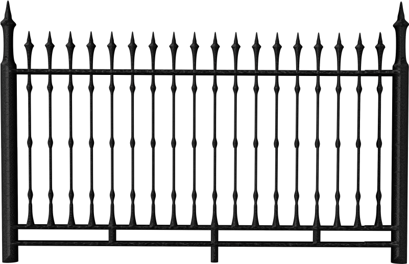 Transparent Black Iron Fence Png Clipart - Iron Fence Png (831x546)