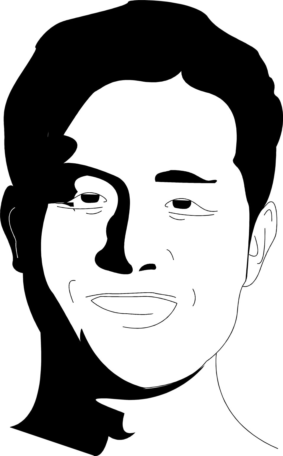 Illustration Of A Man's Face - Illustration (958x1541)