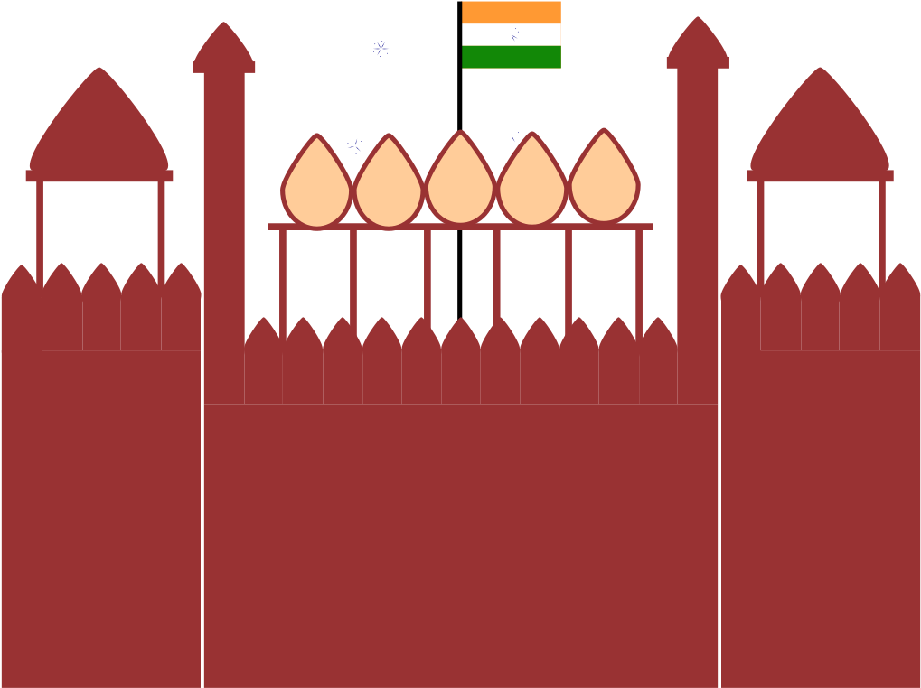 320 × 240 Pixels - Red Fort Vector Png (1024x768)