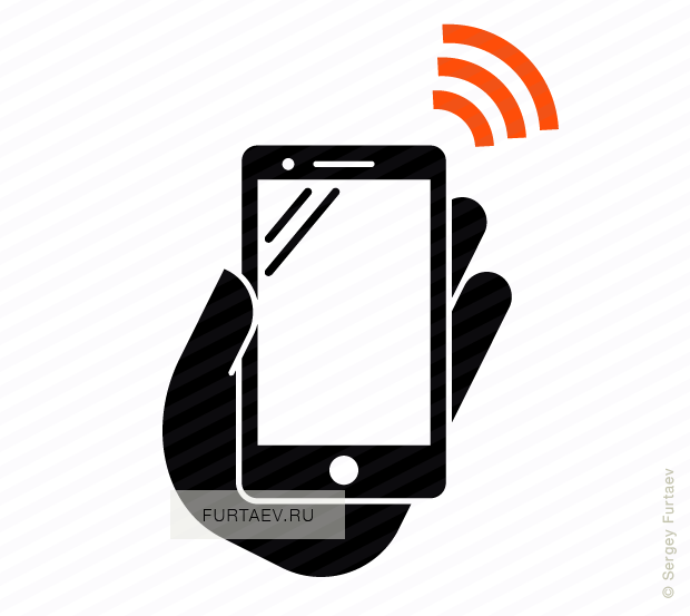 Phone With Hand Icon (620x553)