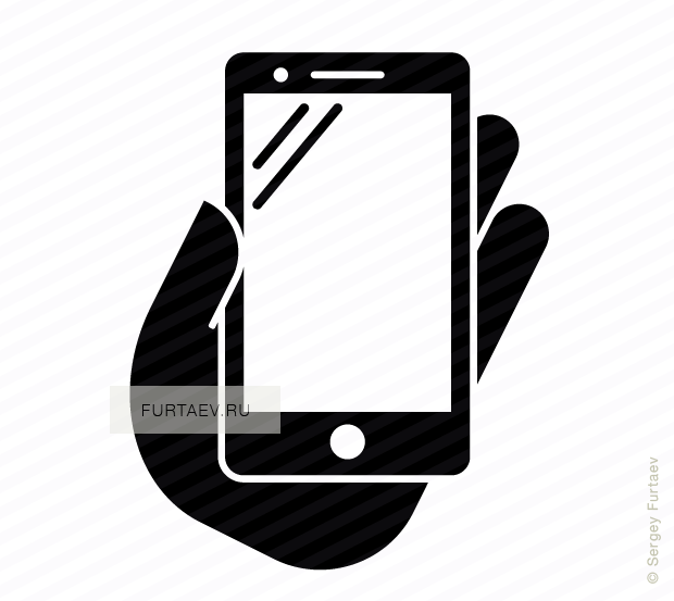 Vector Icon Of Mobile Phone In Hand - Cell Phone Vector Transparent (620x553)