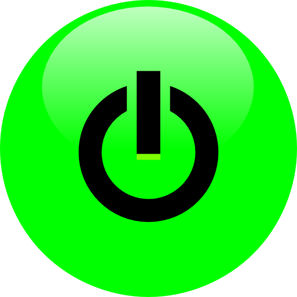 Green Power Button Svg Clip Arts 600 X 601 Px - Green Power Button Png (600x601)