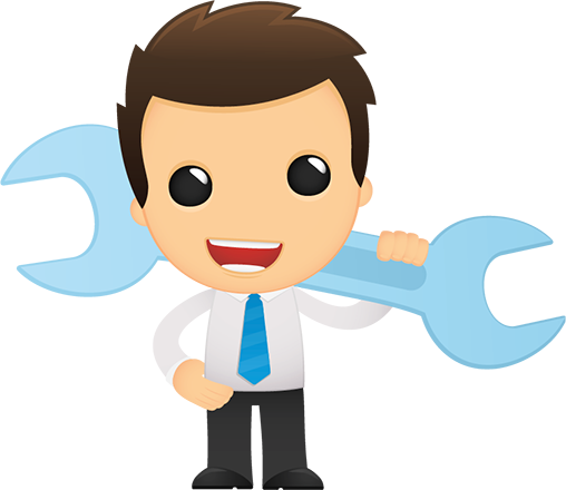 Support On All Your Equipment Is Only A Phone Call - Mechanic Cartoon (508x440)