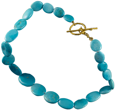 A Strand Of Sleeping Beauty Turquoise Strand With A - Necklace (425x426)