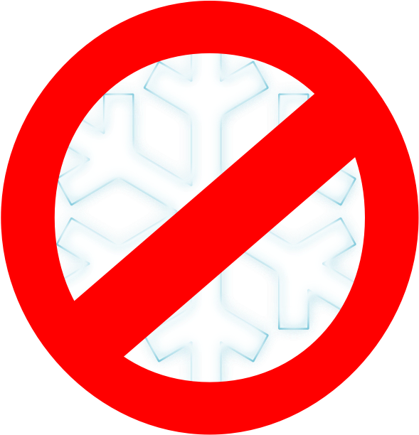 No To Snow - Red Cross Out Png (800x800)