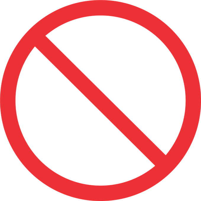Draw The 'no Symbol' In Draw And Have A Vector Drawing - Not Allowed Sign (680x680)
