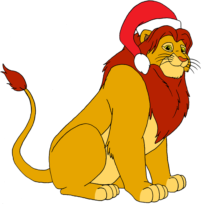 Christmas Simba By Lionkingrulez - Lion King Christmas (717x725)