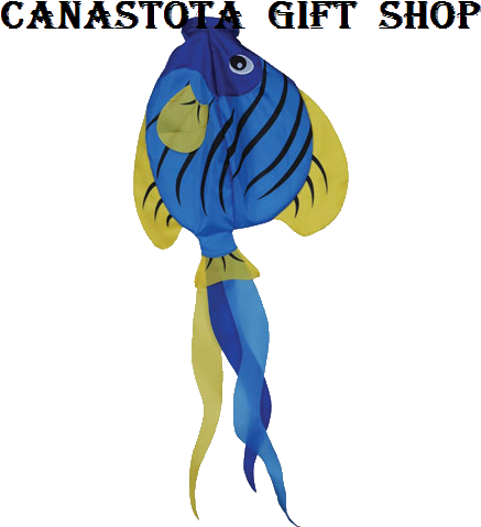 36" Stripped Anglefish Fish Windsocks Upc - Striped Angelfish Fish Windsock Hanging Decoration (500x500)
