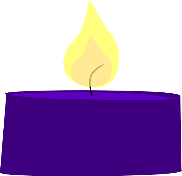 Candle Clip Art Purple (600x581)