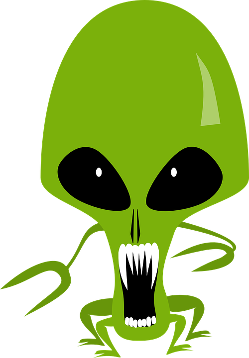 Cosmic Clipart Free Space - Aliens Vector (500x720)