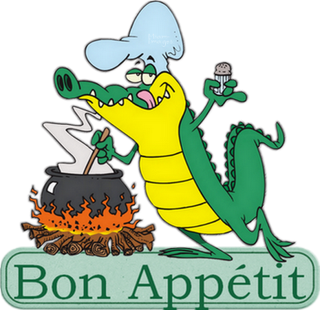 Gator Cooking Clipart (465x450)