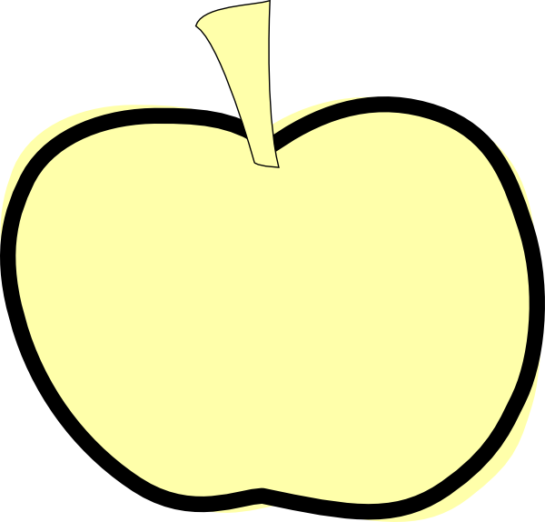 Golden Apple Clip Art At Clker - Clip Art (600x574)