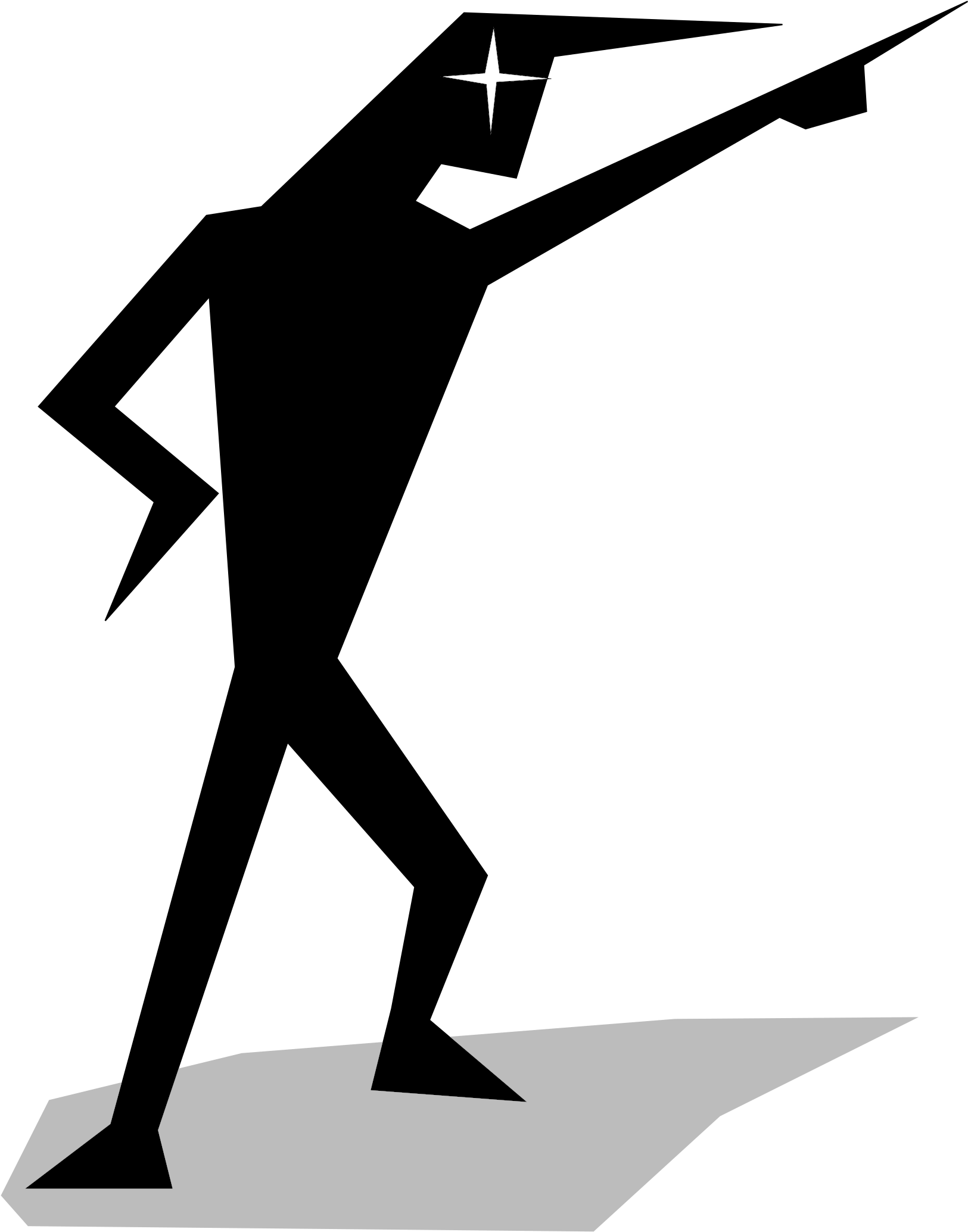 Angry Stickman Cliparts - Man Pointing (1697x2400)