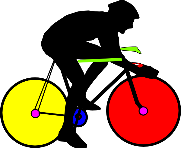 Cycling Clipart Colored Png (600x493)