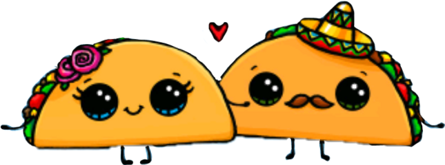 Taco💖 Freetoedit Sctaco Taco - Cute Drawings Of Food (645x240)