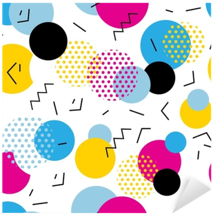 Seamless Geometric Pattern In Retro 80s Style - Behang Jaren 90 (400x400)