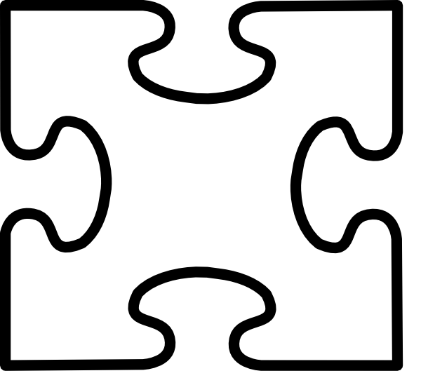 Four Point Puzzle Clip Art - Four Point Puzzle Clip Art (600x549)