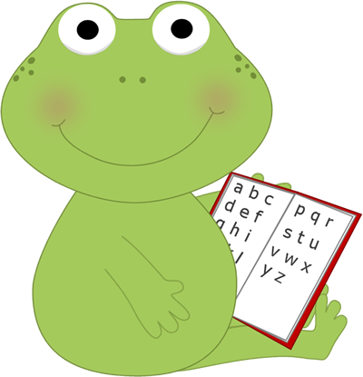 Frog Clip Art - Reading Frog Clip Art (400x415)
