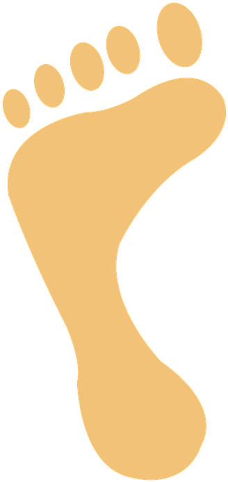 Footprint Chicken Pencil And In Color Footprint Footprint - Huellas De Arena Png (720x720)