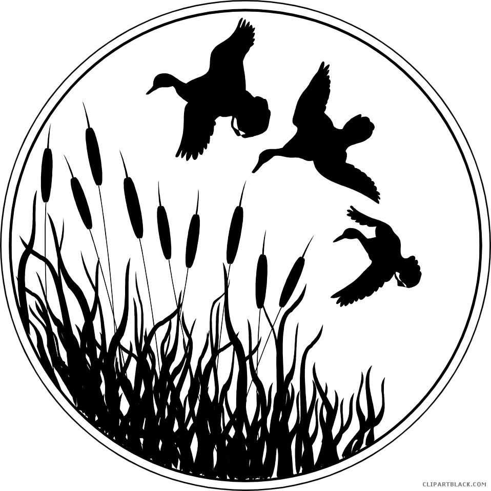 Flying Duck Animal Free Black White Clipart Images - Flying Duck Silhouette Clip Art (3996x3996)