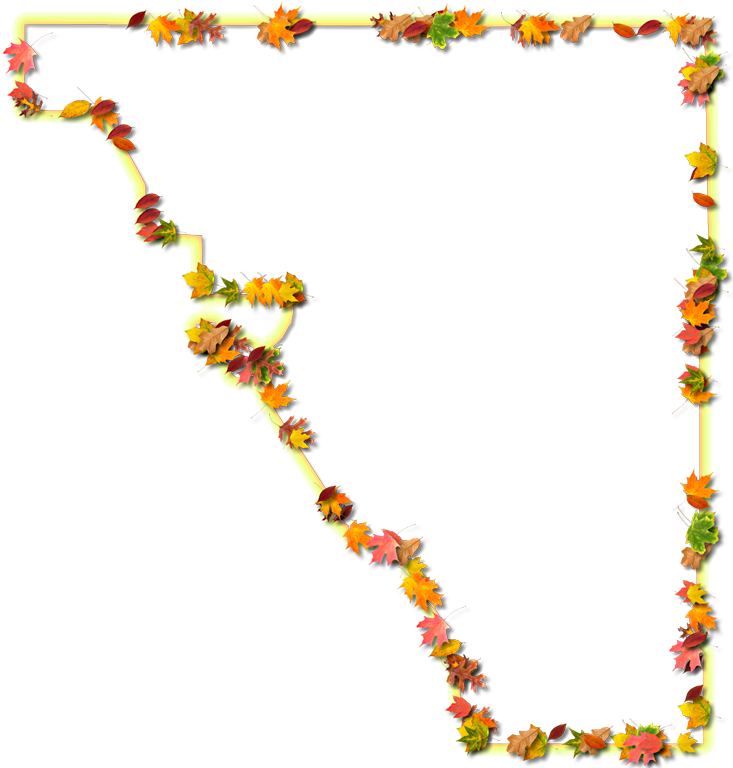 A Yellow And Orange Outline Map Of Osceola With Fall - Creative Arts (733x768)