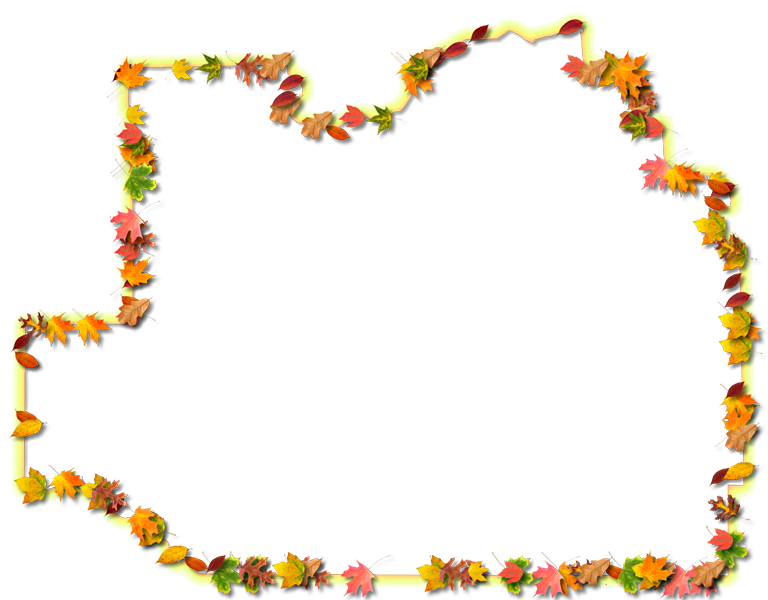 A Yellow And Orange Outline Map Of Marion With Fall - Floral Design (768x600)