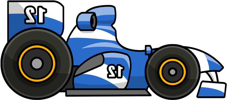 This Cartoon Formula One Racing Car Clip Art Is Ideal - Open-wheel Car (800x441)