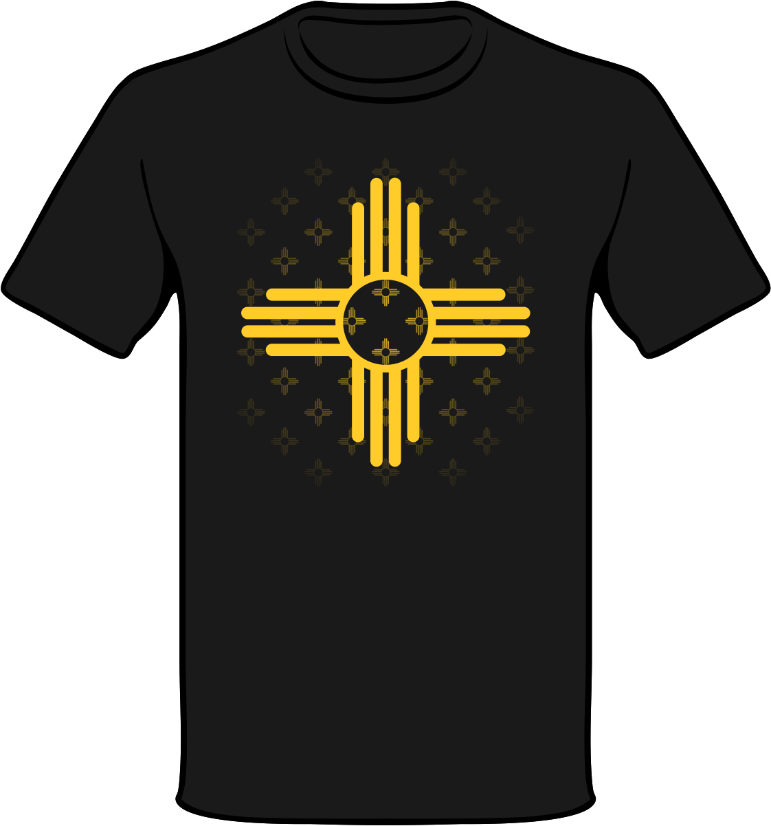 Repeating Zia Pattern - Texas New Mexico Flag (1122x1202)