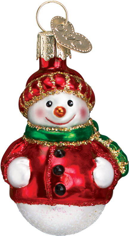 New Old World Christmas Happy Snowmen Glass Christmas - Snowman (1000x1000)