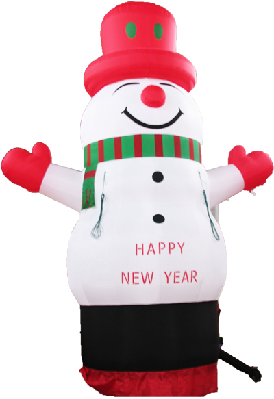 20 Foot Inflatable Snowman - Christmas Blow Up Png (415x600)