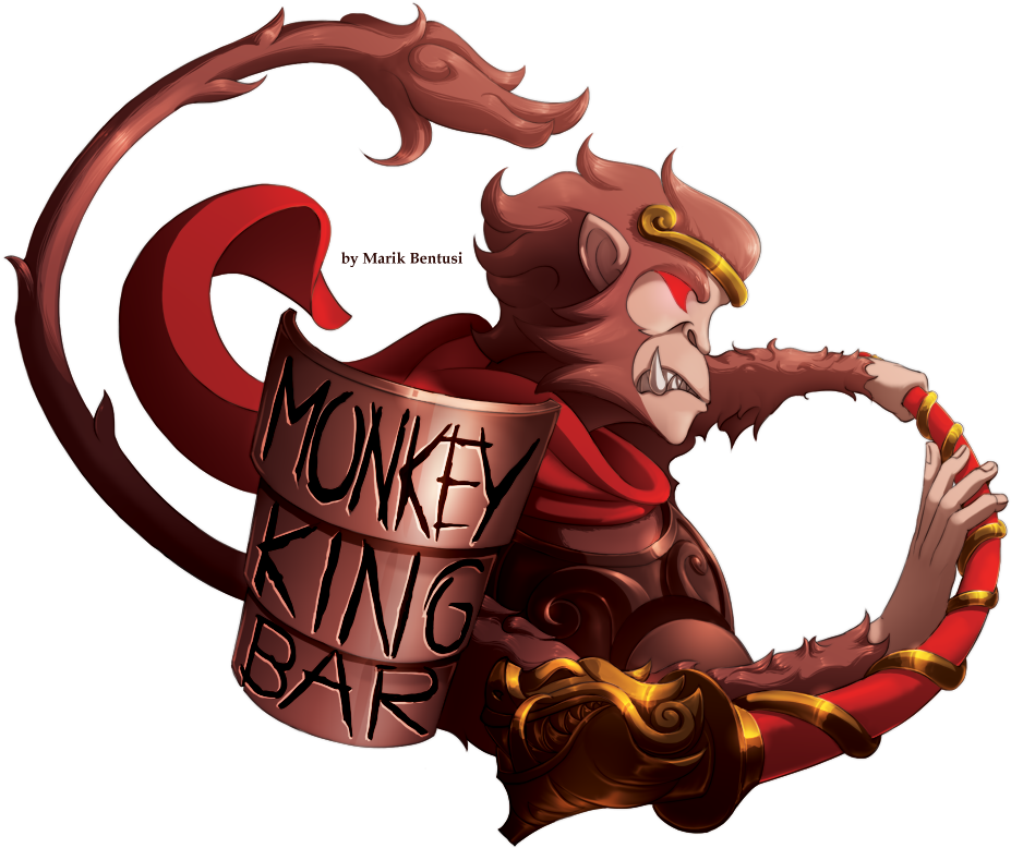Monkey Design - Monkey King Dota 2 Art (941x793)