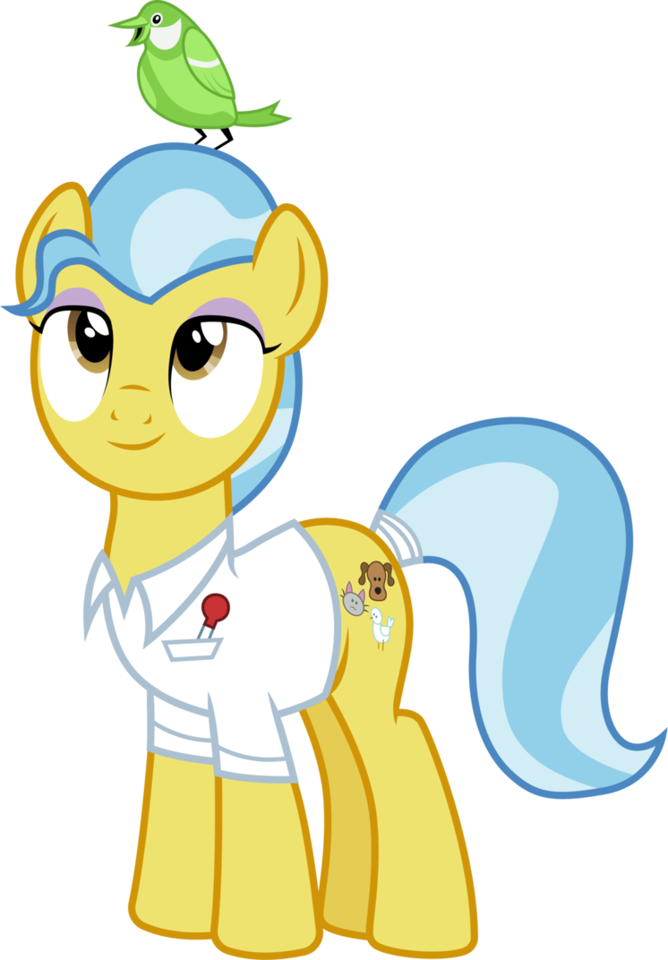 Doctor Fauna With Bird By Cloudyglow - My Little Pony Dr Fauna (746x1072)