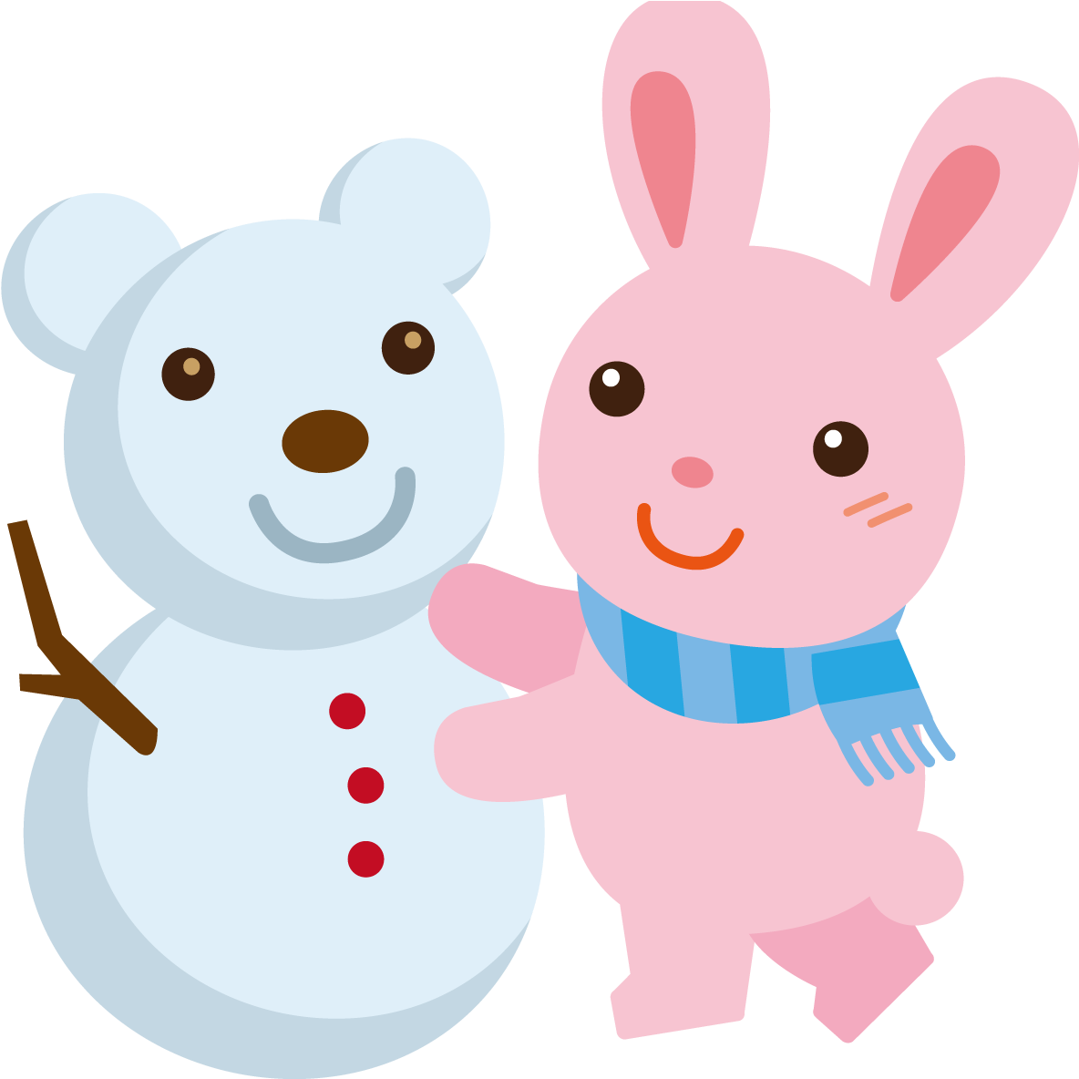 Rabbit Easter Bunny Snowman Illustration - Cartoon (1191x1183)