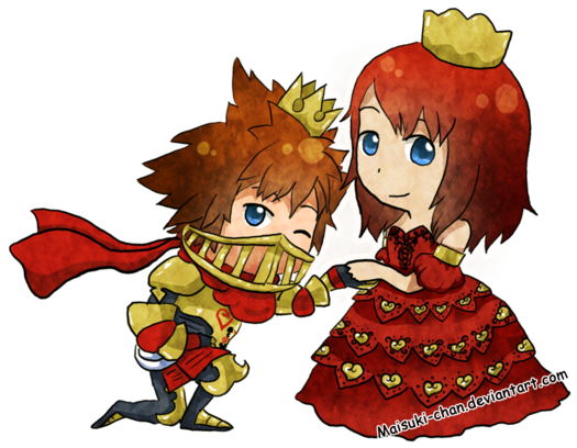 The Knight And His Queen By Maisuki-chan - Queen And The Knight (600x491)