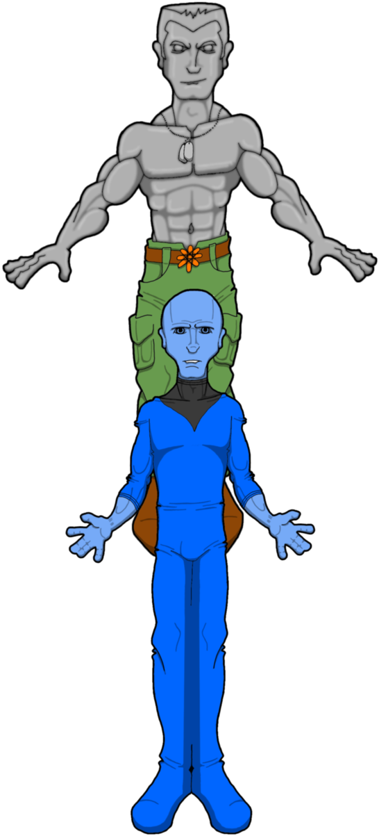 Doctor Quantum And Captain Atom By Bastard-bird - Quantum Mechanics (597x1337)