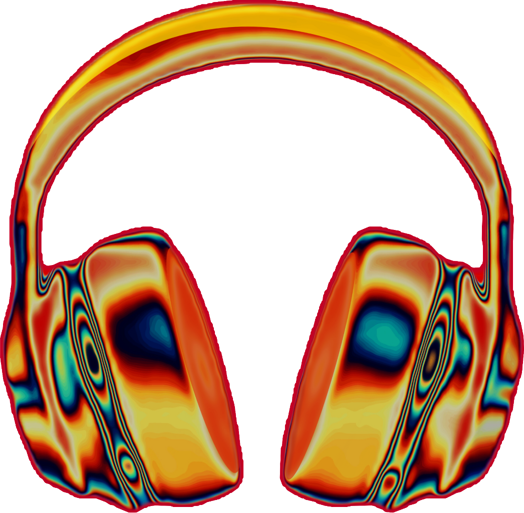 Holographic Holo Orange Headphones Rainbow Vibrant - Holography (1046x1024)