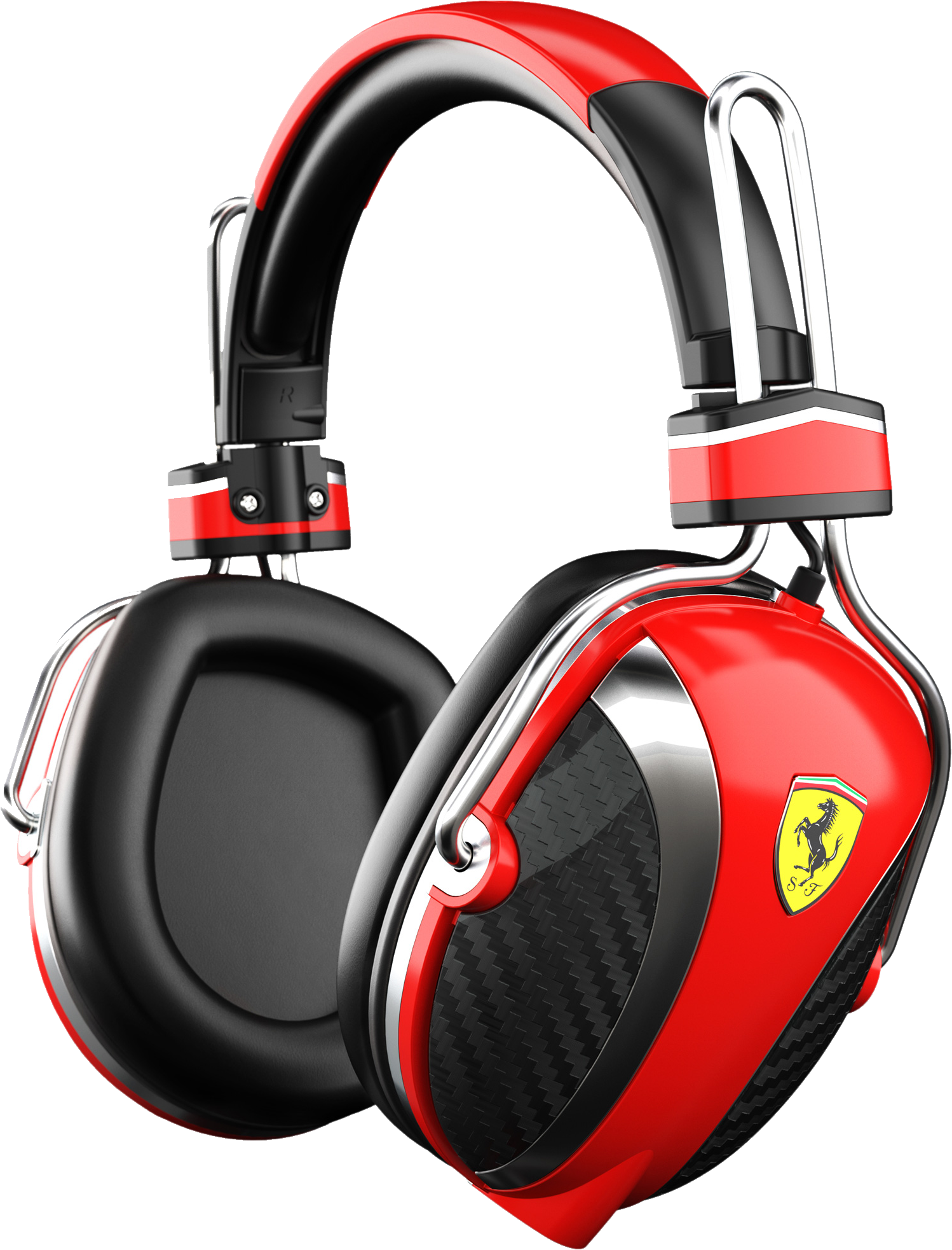 Headphone Clipart Gambar - Scuderia Ferrari P200 Red Headphones (1498x1965)