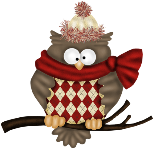 Christmas Owl - Christmas Owl Clip Art (500x485)
