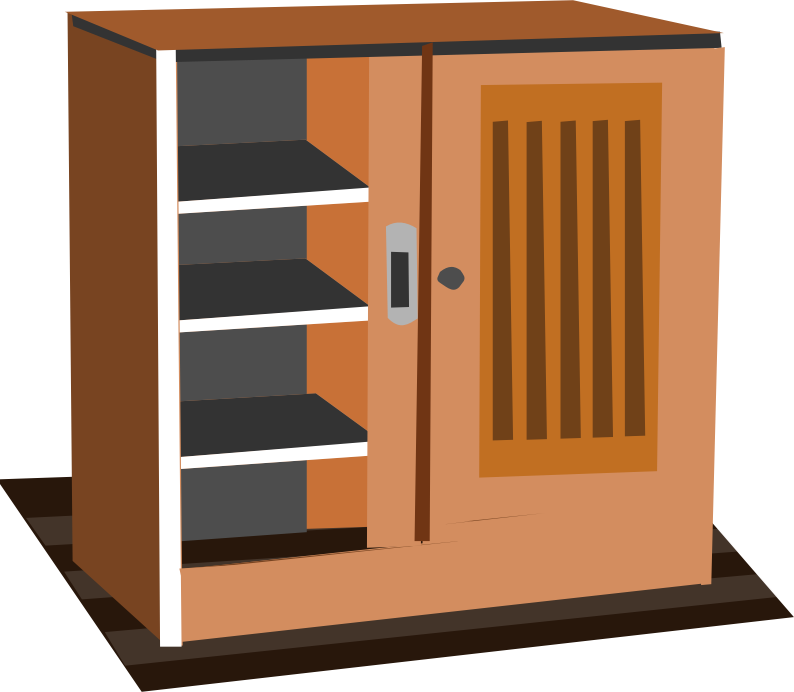 Cupboard Kitchen Cabinet Closet Clip Art - Cupboard Clipart (794x692)